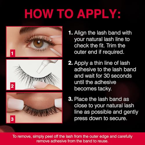 False Eyelashes Wispies Black 6 Pairs
