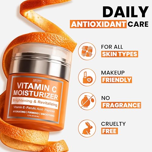 Vitamin C Moisturizer for Face - Vitamin C Cream - Brightening & Anti Aging