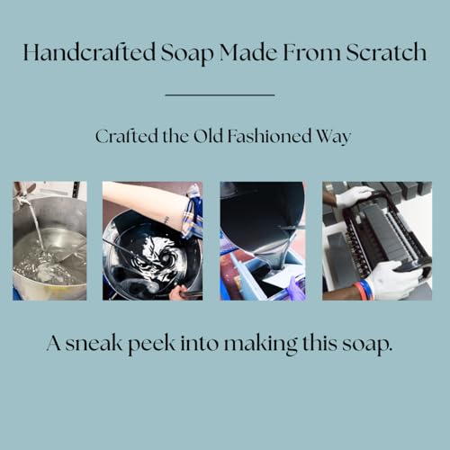 Handmade Dead Sea Mud Soap Bar, Activated Charcoal & Pure Essential Oils, 4.5 oz Bar
