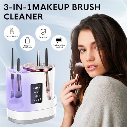3 in 1 Automatic Makeup Brush Cleaner with Dryer