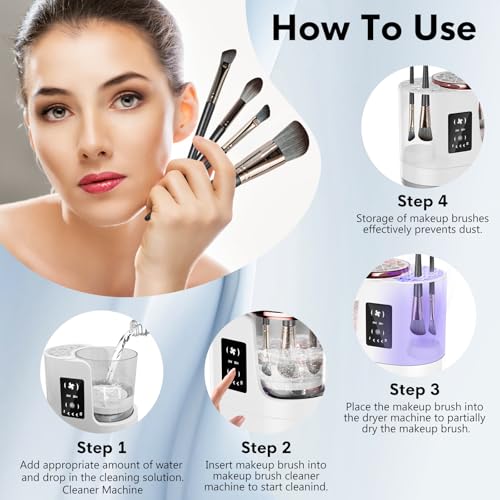 3 in 1 Automatic Makeup Brush Cleaner with Dryer