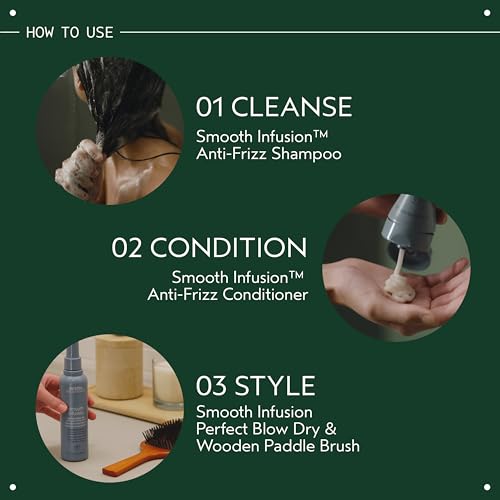 Smooth Infusion Anti-Frizz Shampoo | Smoothing Shampoo | Frizz Control | Protects Against Humidity | Silicone Free | for Medium and Thick Hair | 95% Naturally Derived*, 6.7 F