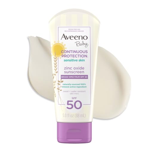 Continuous Protection Zinc Oxide SPF 50 Sunscreen for Babies with Sensitive Skin