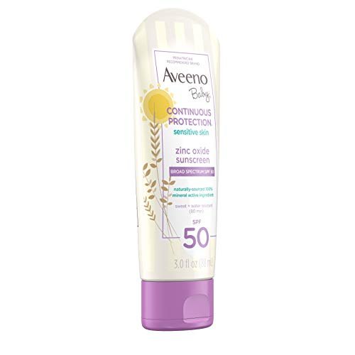 Continuous Protection Zinc Oxide SPF 50 Sunscreen for Babies with Sensitive Skin