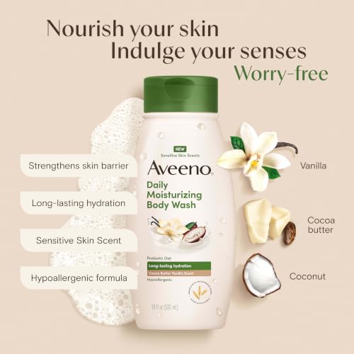 Daily Moisturizing Body Wash, Cocoa Butter Vanilla, 18 fl. oz