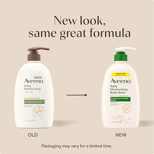 Daily Moisturizing Body Wash for Normal to Dry Skin, Sensitive Formula with Prebiotic Oat, Gently Cleanses Dry Skin, Lightly Scented Body Wash for Women and Men, Value Size