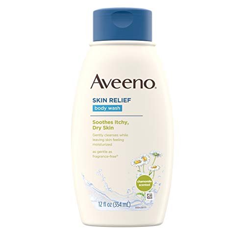 Skin Relief Body Wash with Scent Soothing Gentle SoapFree, Body Cleanser for Dry Itchy Sensitive Skin DyeFree AllergyTested fl., Oat & Chamomile, 12 Fl Oz