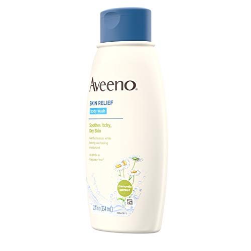 Skin Relief Body Wash with Scent Soothing Gentle SoapFree, Body Cleanser for Dry Itchy Sensitive Skin DyeFree AllergyTested fl., Oat & Chamomile, 12 Fl Oz