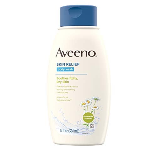 Skin Relief Body Wash with Scent Soothing Gentle SoapFree, Body Cleanser for Dry Itchy Sensitive Skin DyeFree AllergyTested fl., Oat & Chamomile, 12 Fl Oz