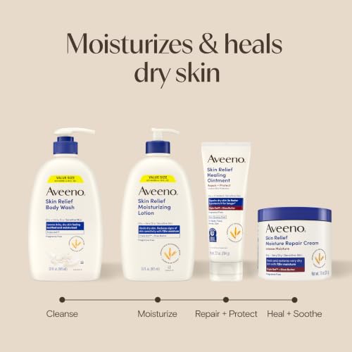 Skin Relief Body Wash with Triple Oat Complex, Fragrance-Free, Gentle Daily Body Wash for Sensitive Skin Leaves Itchy, Dry Skin Feeling Soothed & Moisturized, Value Size 33