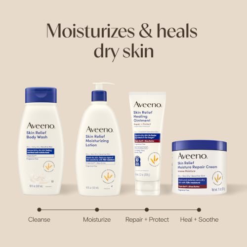 Skin Relief Body Wash with Triple Oat Complex, Fragrance-Free, Gentle Daily Body Wash for Sensitive Skin Leaves Itchy, Dry Skin Feeling Soothed & Moisturized 18 Fl Oz