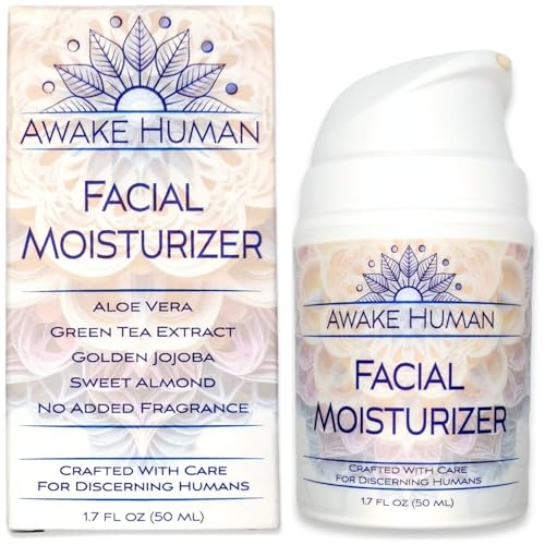 Natural Face Moisturizer for Dry Sensitive Skin - Organic Natural Face Cream - Facial Aloe