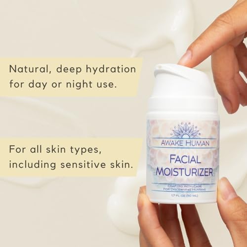 Natural Face Moisturizer for Dry Sensitive Skin - Organic Natural Face Cream - Facial Aloe