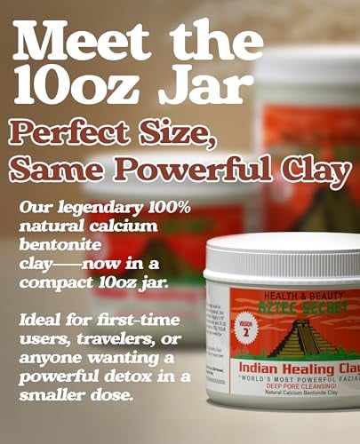 Indian Healing Clay 10oz Jar - Deep Pore Cleansing Facial & Body Mask – The Original 100%