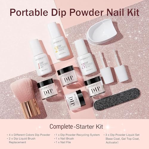Dip Powder Nail Kit 4 Colors Nude