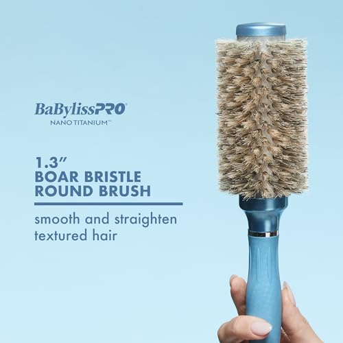 Nano Titanium 1.3 inch Boar Bristle Round Brush