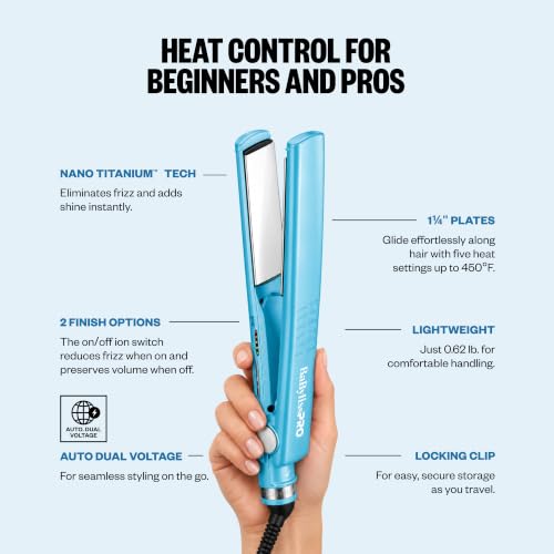 Nano Titanium Dual Ionic Flat Iron 1.25-Inch