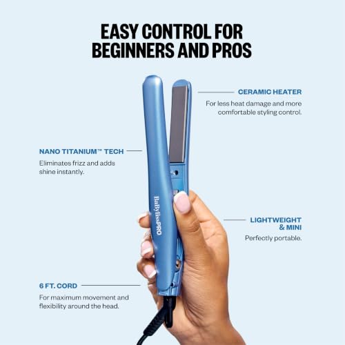 The Ultra-Sleek Mini Hair Straightener Dual Voltage 3/4 inch