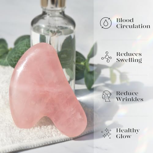IcyMe Natural Rose Quartz Gua Sha