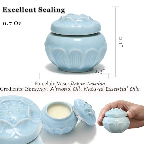 Natural Floral Solid Perfume Balm Ceramic Jar