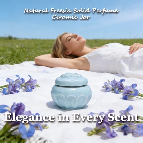Natural Floral Solid Perfume Balm Ceramic Jar