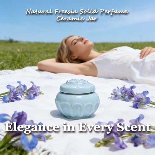 Natural Floral Solid Perfume Balm Ceramic Jar