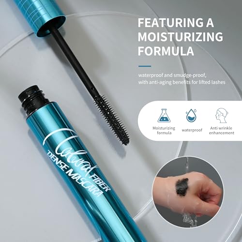 Mascara for Older Women 60 Plus - Volumizing Waterproof Hypoallergenic Black Mascara for T