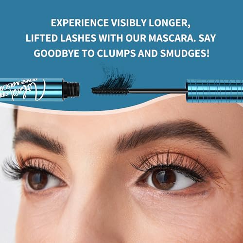 Mascara for Older Women 60 Plus - Volumizing Waterproof Hypoallergenic Black Mascara for T