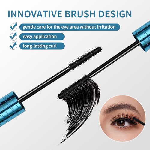 Mascara for Older Women 60 Plus - Volumizing Waterproof Hypoallergenic Black Mascara for T