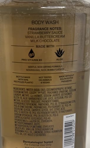 Neapolitan Ice Cream Body Wash - Strawberry Vanilla Chocolate Summer Shower Gel
