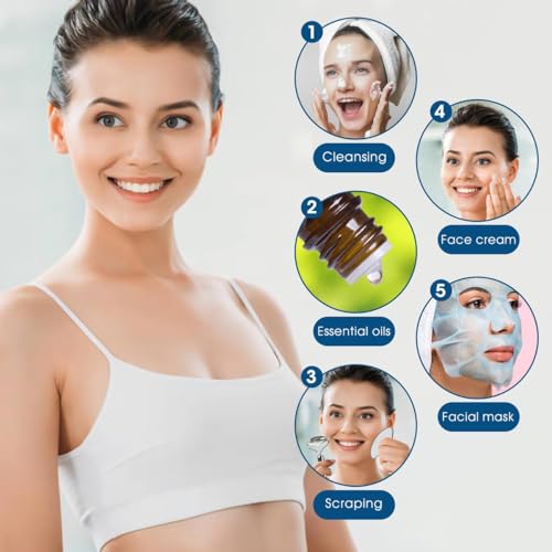 Bealihelp Face Roller and Gua Sha, Stainless Steel F