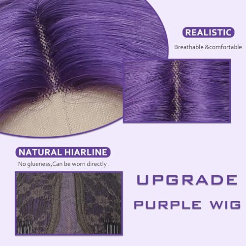 Dark Purple Wavy Wig