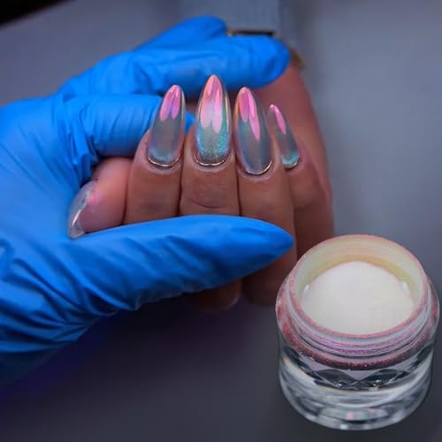 Chrome Nail Powder Glazed Donut Mirror Effect