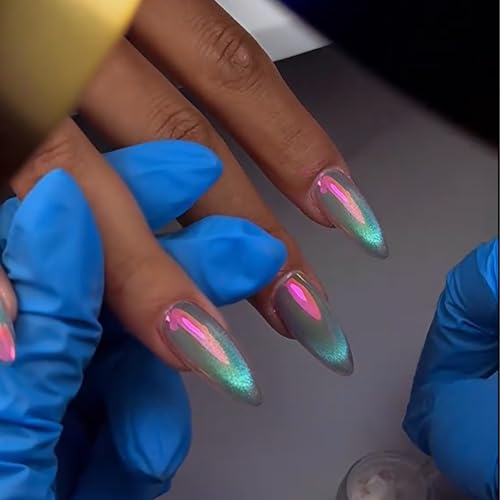 Chrome Nail Powder Glazed Donut Mirror Effect