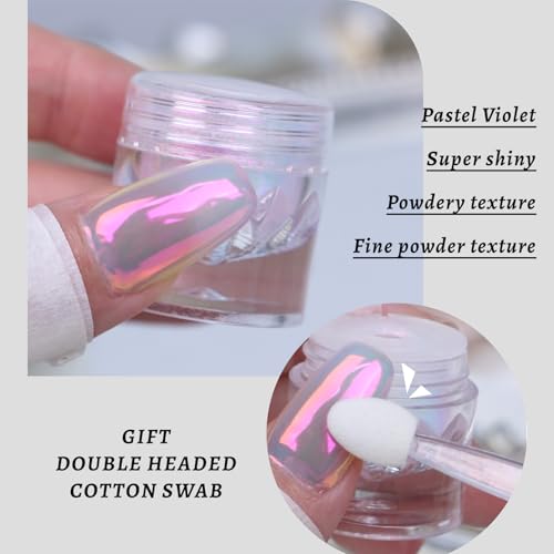 Chrome Nail Powder Glazed Donut Mirror Effect