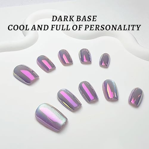 Chrome Nail Powder Glazed Donut Mirror Effect