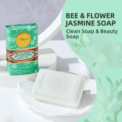 Soap Bar Jasmine Soap Moisturizing Bath Bar Soaps Nourishes Your Skin 4.4 oz(Pack of 4)