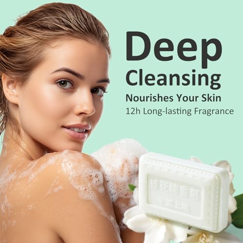 Soap Bar Jasmine Soap Moisturizing Bath Bar Soaps Nourishes Your Skin 4.4 oz(Pack of 4)