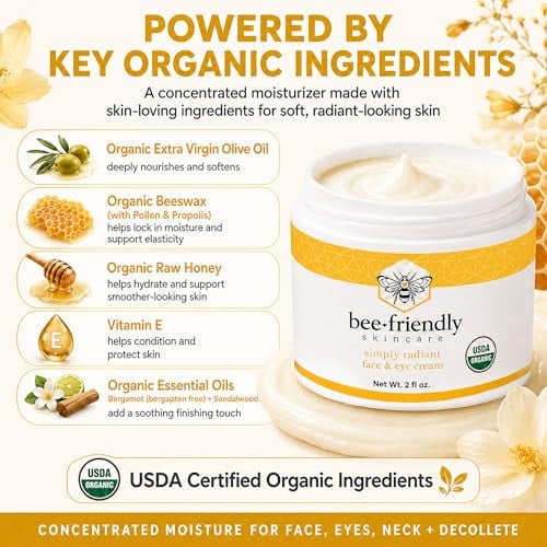 ® Organic Face and Eye Cream, All In One 2 oz