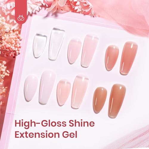Beetles Poly Nail Gel Kit 6 Colors Jelly Nude Extension Kit