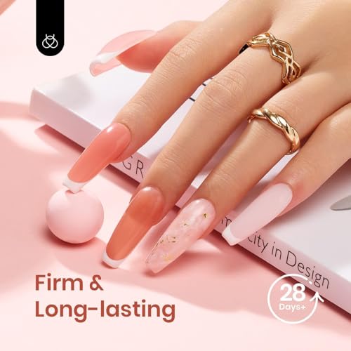 Beetles Poly Nail Gel Kit 6 Colors Jelly Nude Extension Kit