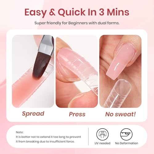 Beetles Poly Nail Gel Kit 6 Colors Jelly Nude Extension Kit
