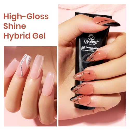 Beetles Poly Nail Gel Kit 6 Colors Jelly Nude Extension Kit
