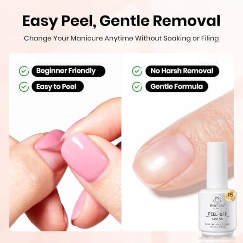 Beetles Peel-Off Gel Base Coat 15ml