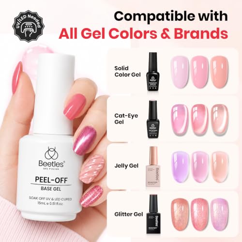 Beetles Peel-Off Gel Base Coat 15ml