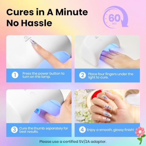 Gel Nail Polish Kit with UV Light 55 Colors