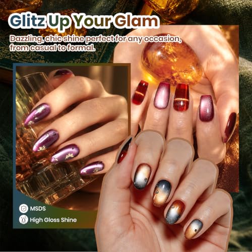 Beetles Timeless Amber cat eye gel polish 6 colors