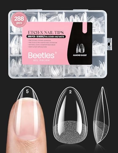 Soft Gel Tips, Short Almond, 288pc