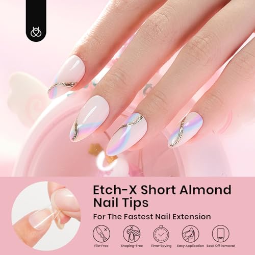 Soft Gel Tips, Short Almond, 288pc