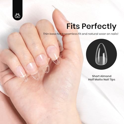Soft Gel Tips, Short Almond, 288pc